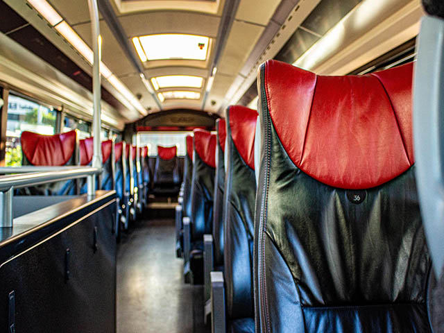 Chicago shuttle bus interior